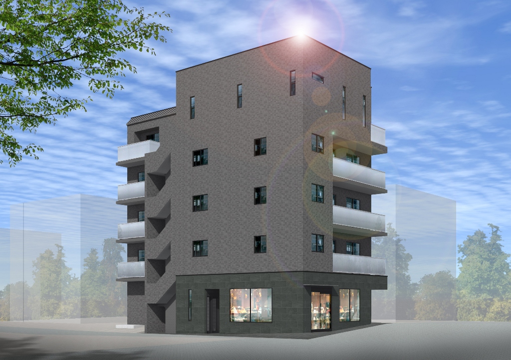 店舗兼自宅併用賃貸マンションの構造見学会